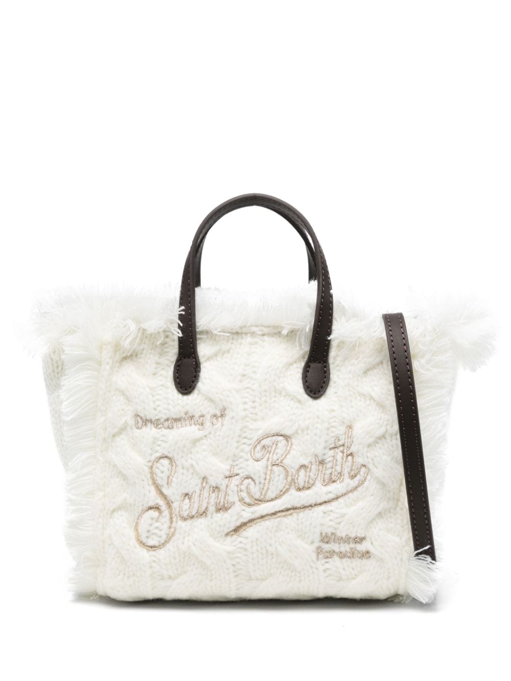 Shop Mc2 Saint Barth Mini Vanity Tote Bag In White