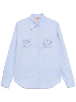 Nº21 crystal-embellished Shirt | Blue | FARFETCH