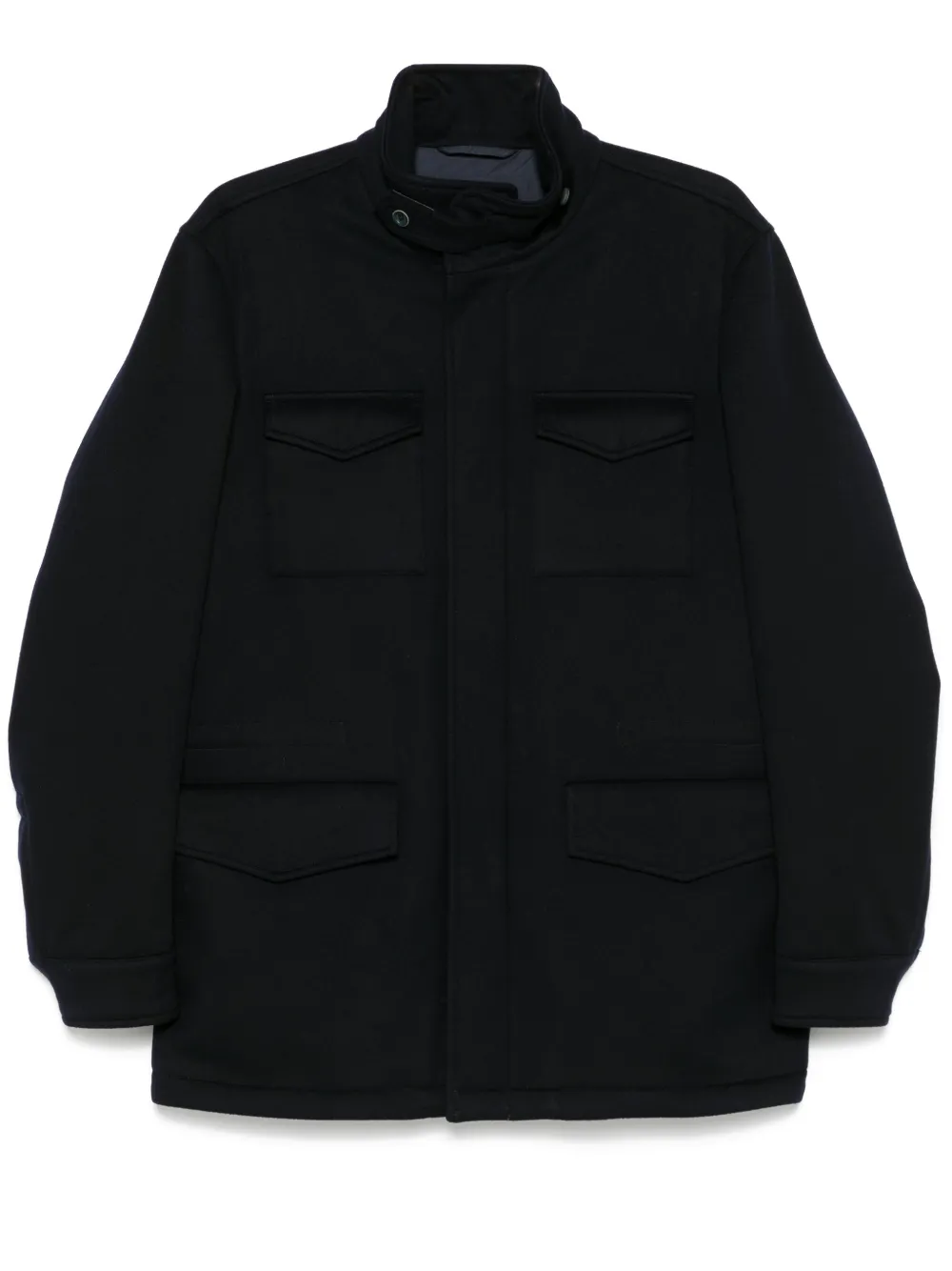 Herno Virgin Wool Jacket In Blue
