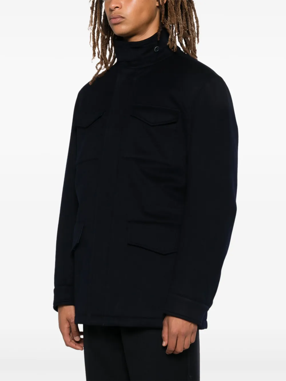 Herno Virgin Wool Jacket | Blue | FARFETCH