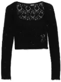 ROTATE BIRGER CHRISTENSEN lace long-sleeve top - Black