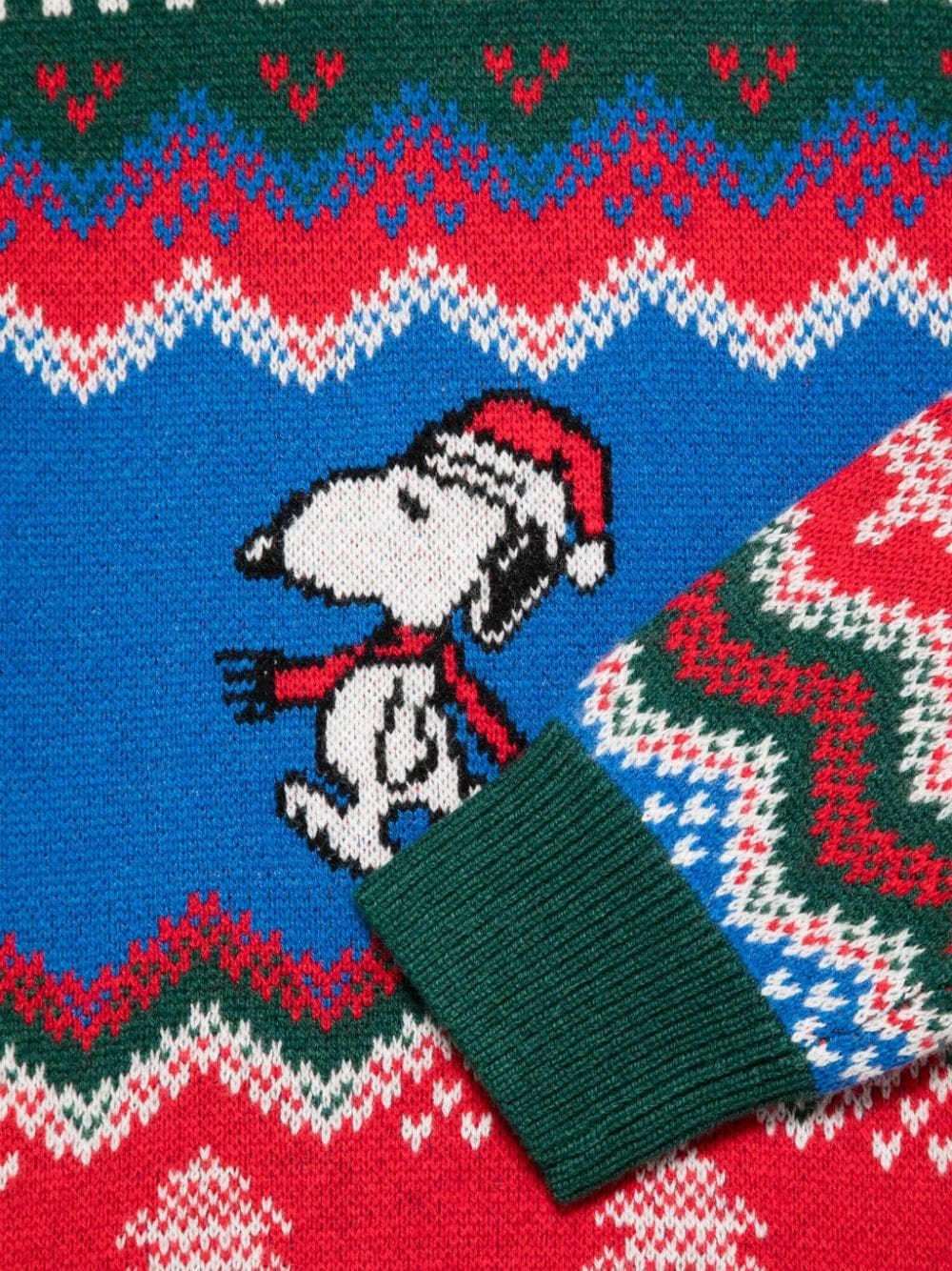 Shop Mc2 Saint Barth Christmas Snoopy Sweater In Green