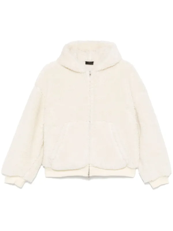 Balenciaga faux shearling jacket unisex Polyester Cotton Polyester M White