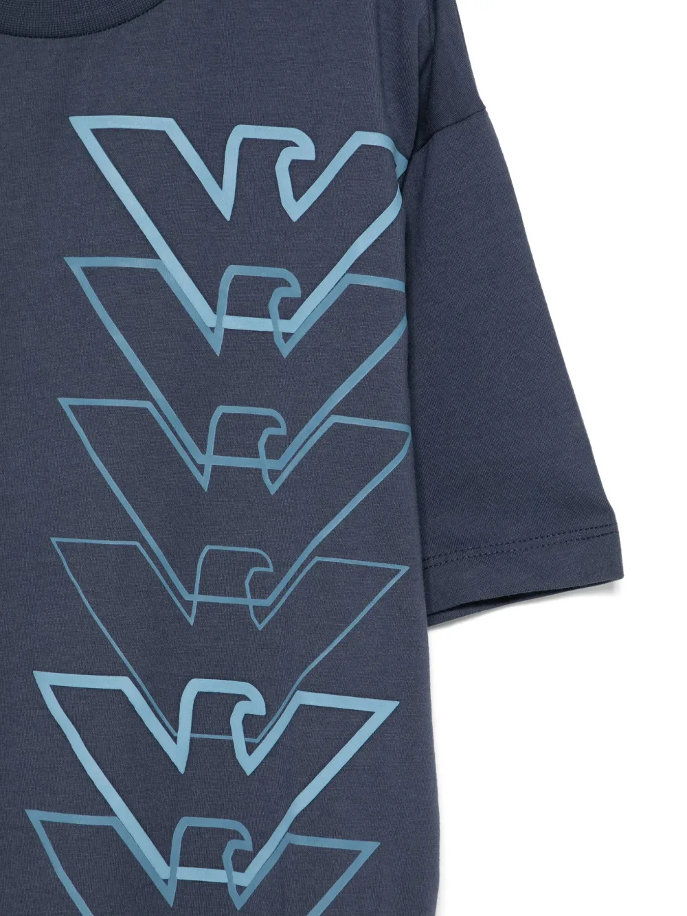 Emporio Armani Kids T-shirt met logopatroon Blauw