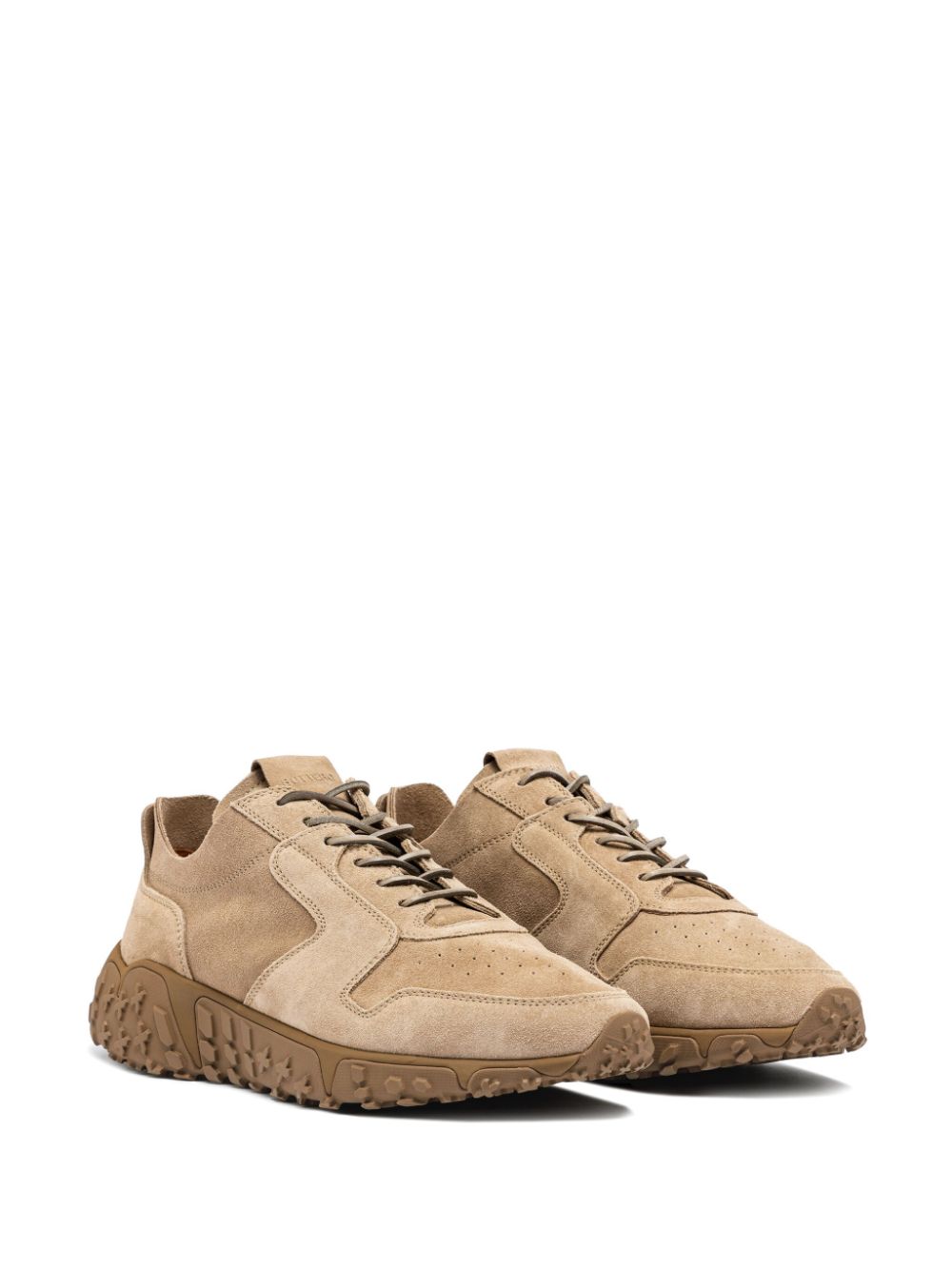 Shop Buttero Lace-up Suede Sneakers In Neutrals