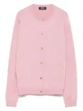 Versace Kids Barocco-jacquard cardigan - Pink