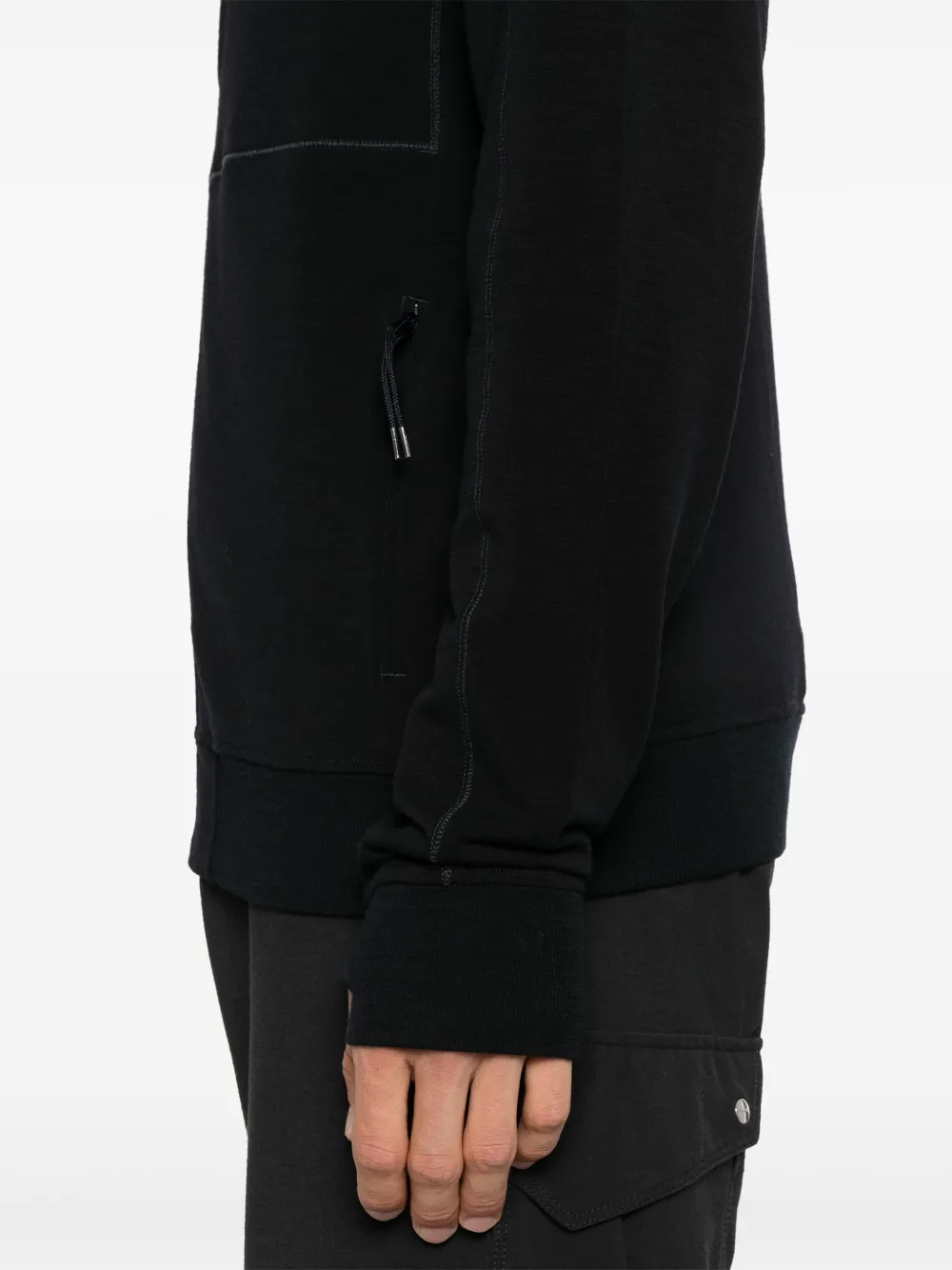Stone Island Hoodie met geborduurd logo Blauw