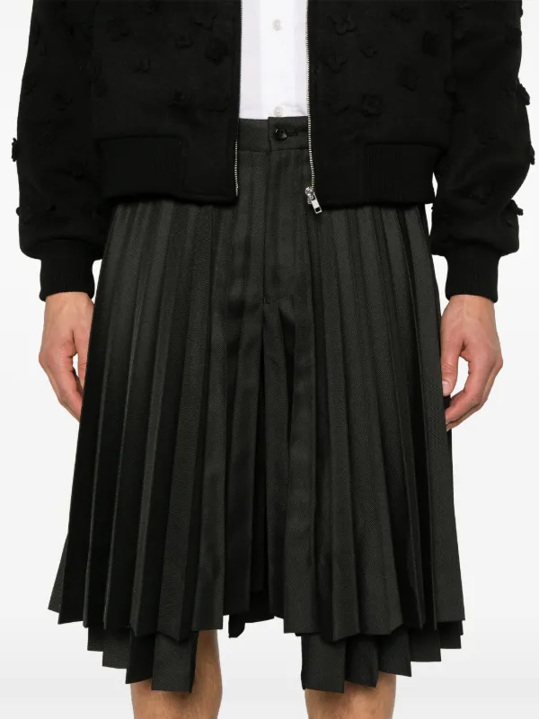Comme Des Garçons Homme Plus プリーツ ショートパンツ | ブラック 