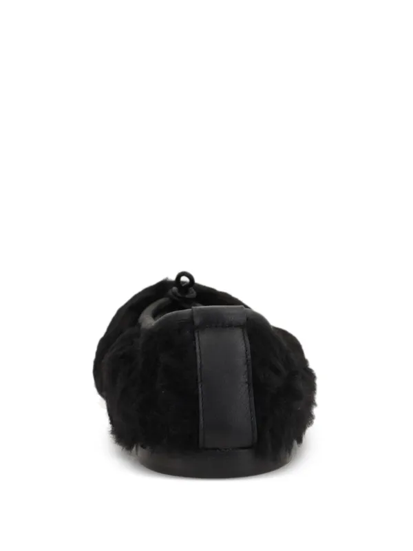 Hereu ムートンスタイル フラットシューズ | ブラック | FARFETCH JP