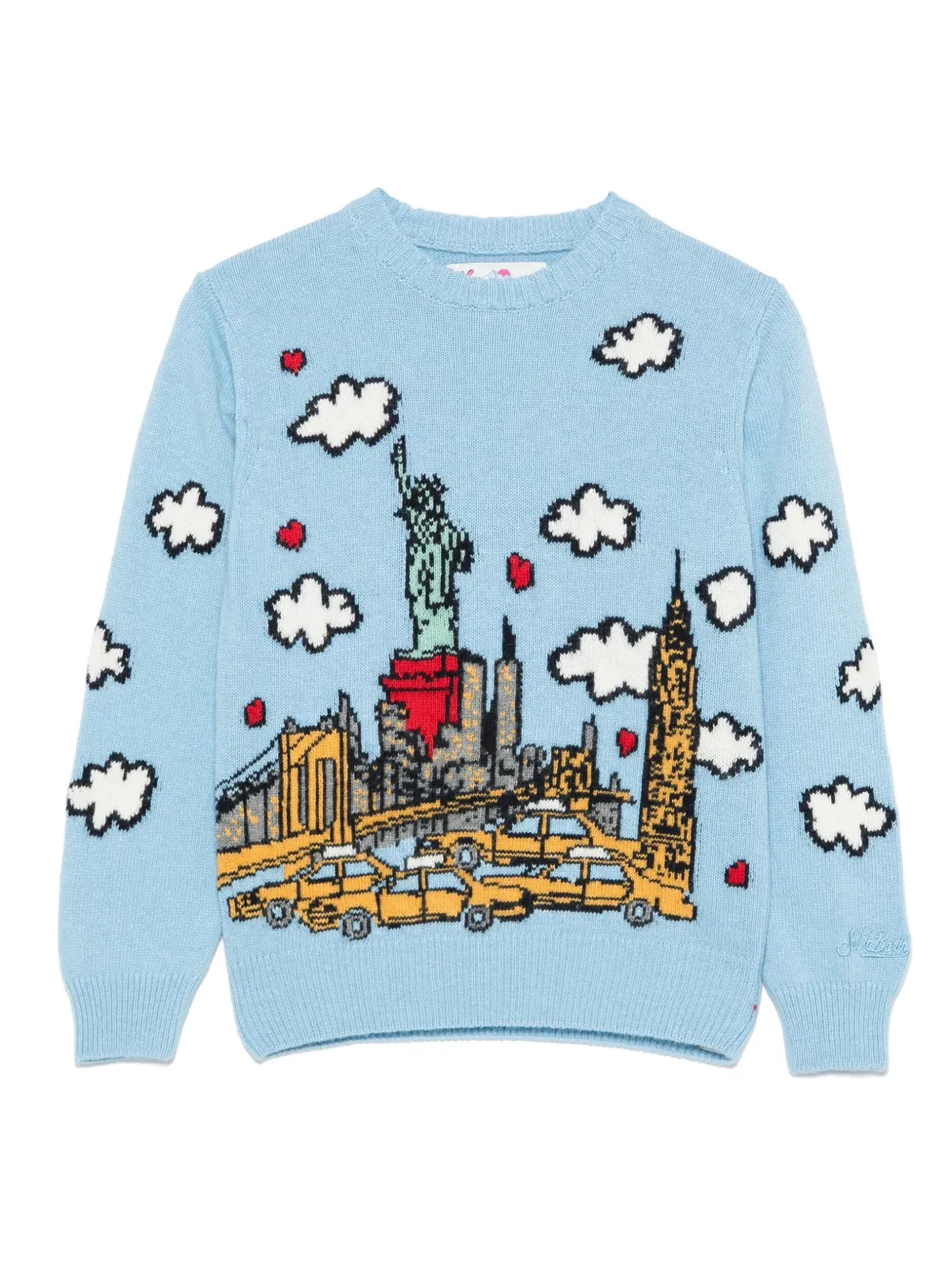 MC2 Saint Barth Kids New York-intarsia sweater | Blue | Image 1