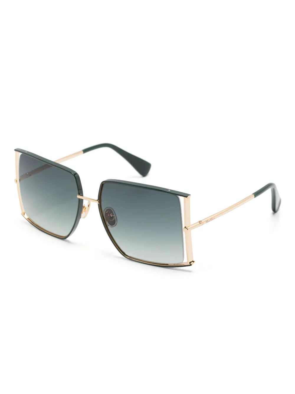 Max Mara Eyewear Zonnebril met oversized montuur - Groen