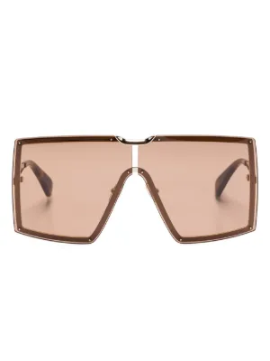 Max Mara Chic Brown Sunglasses rectangular frameless Miller 1 MaxMara | Accessories | Max Mara Chic Brown Sunglasses  main image 3