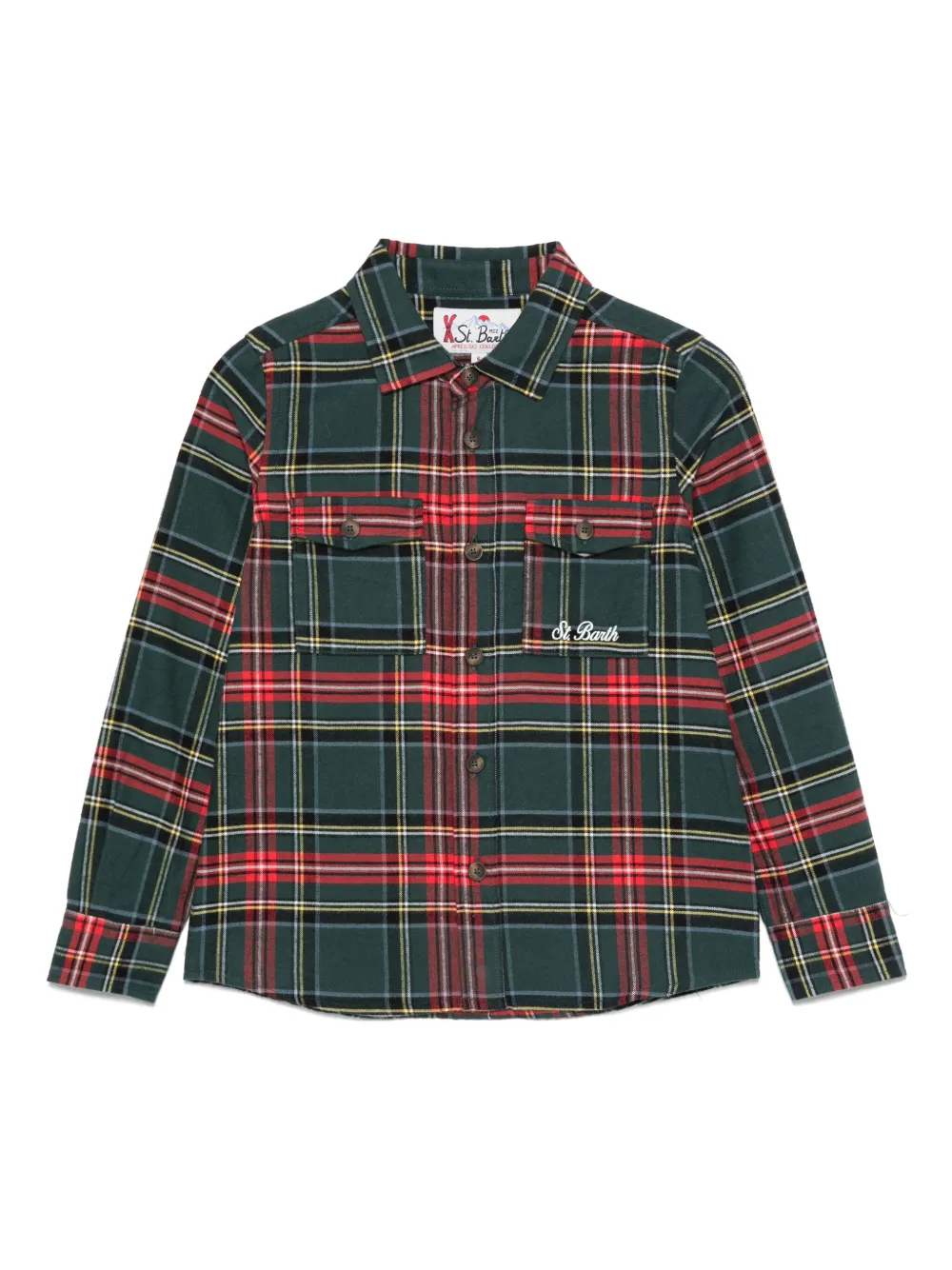 MC2 Saint Barth Kids Ski Snoopy チェック シャツ - グリーン MC2 Saint Barth Kids Ski Snoopy チェック シャツ - グリーン