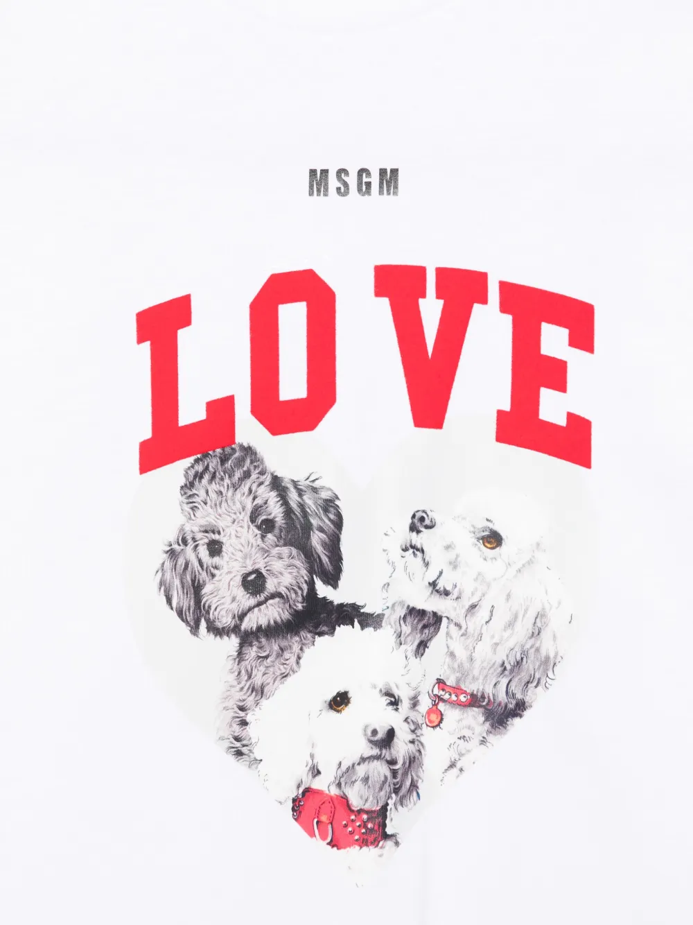 MSGM Kids T-shirt met print Wit