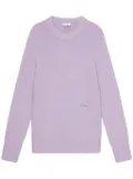 GANNI brushed long sleeve jumper - Purple