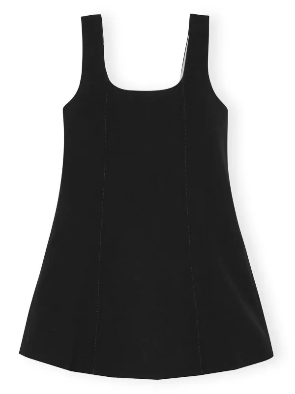 Ganni ボタン ミニドレス GANNI スナップボタン ミニドレス | ブラック | FARFETCH JP