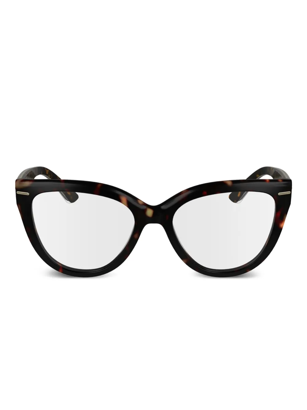 Calvin Klein tortoiseshell-pattern cat-eye frame glasses | Brown | Image 1