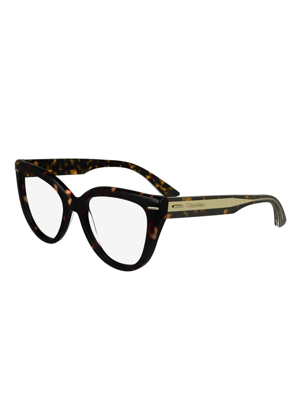 Calvin Klein tortoiseshell-pattern cat-eye frame glasses | Image 2