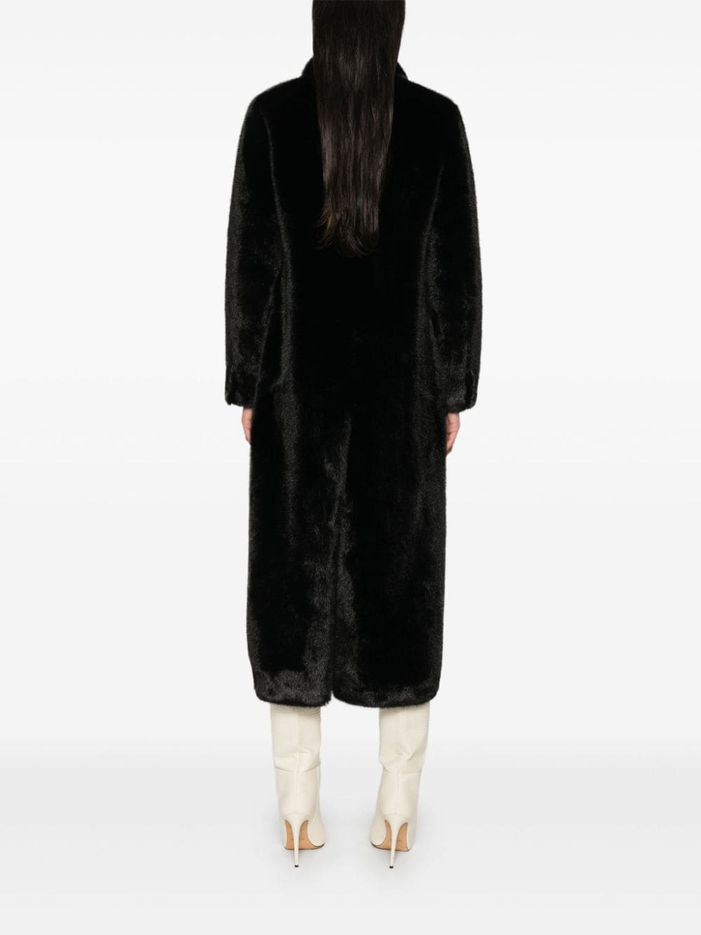 Shop Valentini 1972 Faux-fur Coat In Black