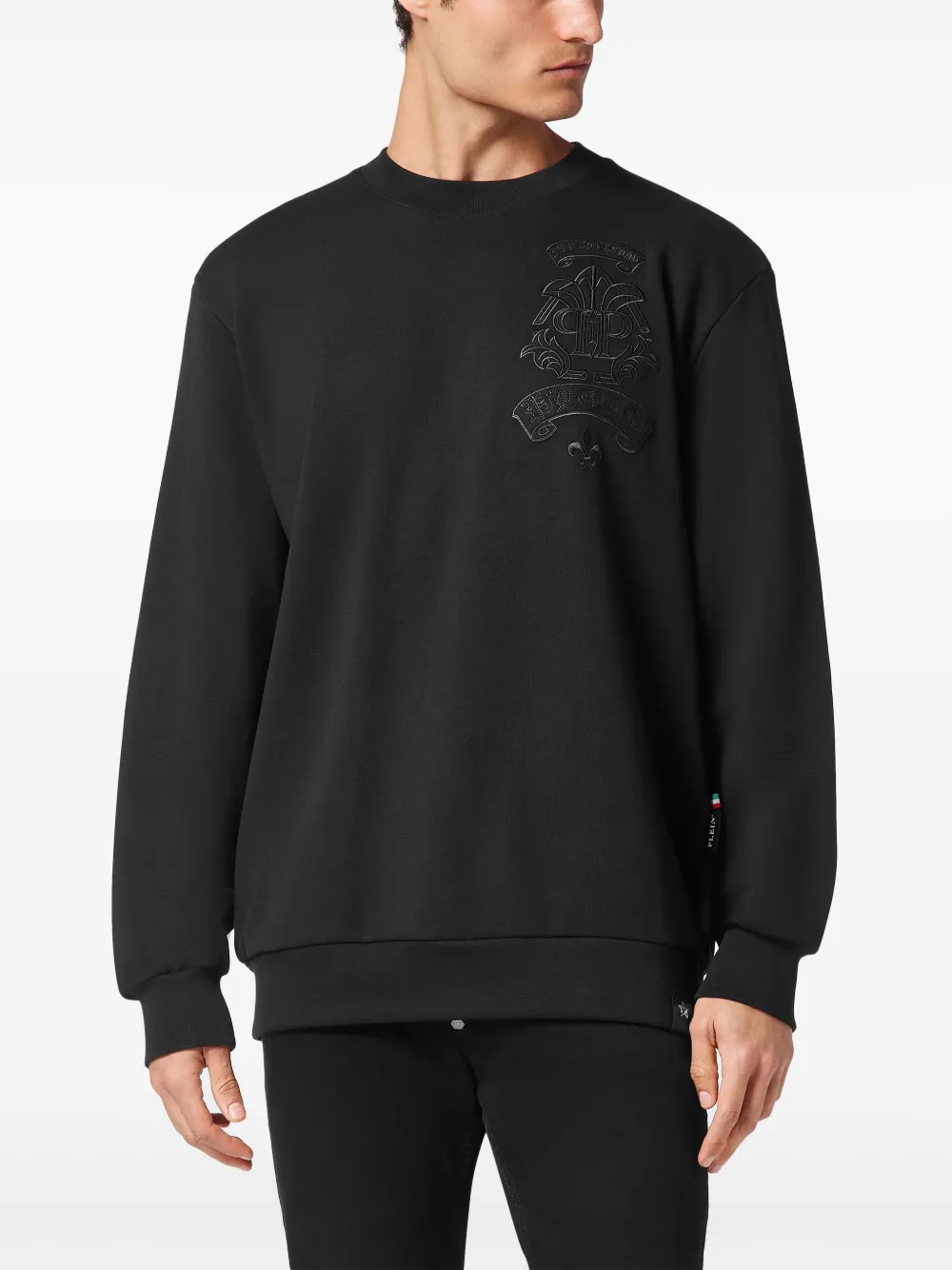 Philipp Plein Sweater met geborduurd logo Zwart