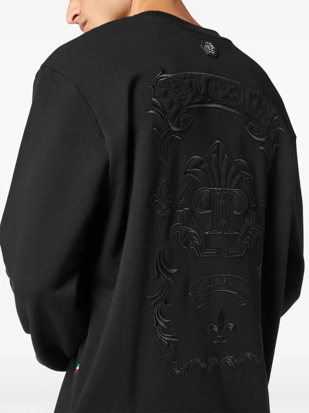 Philipp Plein Sweater met geborduurd logo Zwart