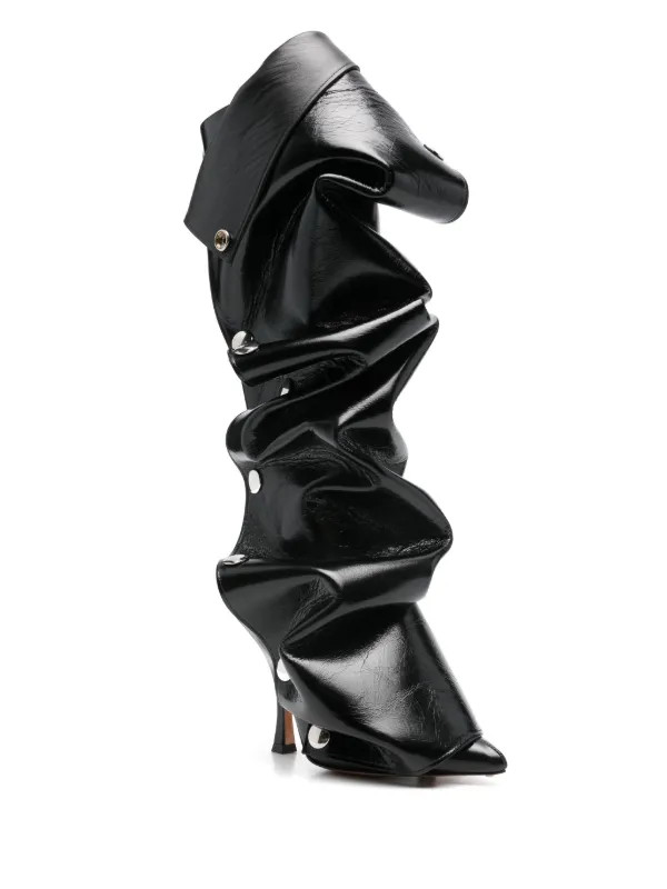 Y/Project 110mm Snap Boots | Black | FARFETCH