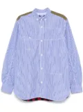 Junya Watanabe MAN panelled shirt - Blue