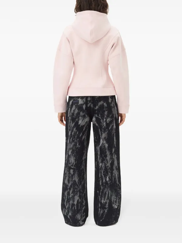 GANNI Zipped Hoodie Jacket Pink FARFETCH VN