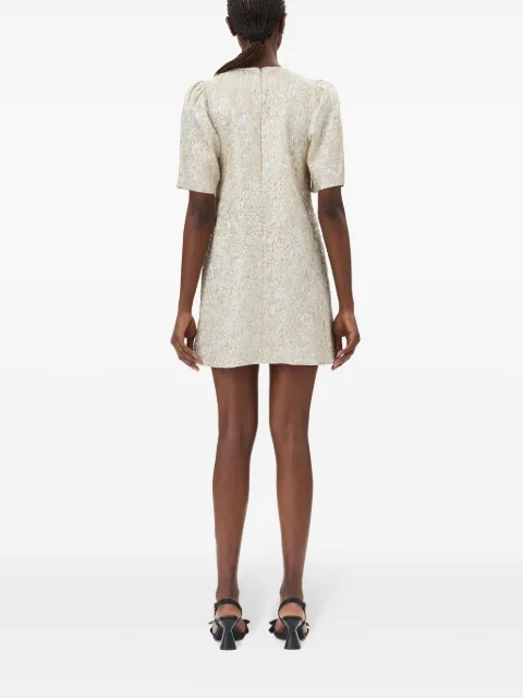 GANNI patterned-jacquard mini dress W0036 - 3