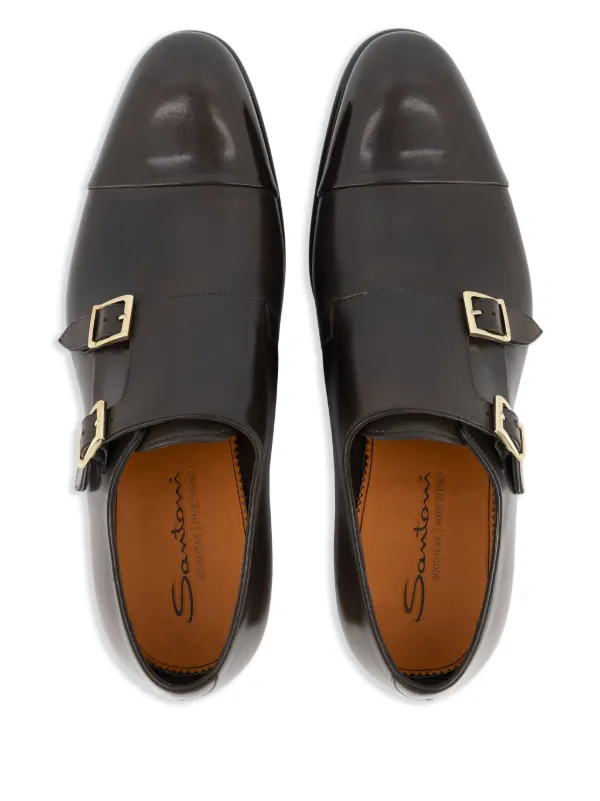 Santoni モンクストラップ シューズ | ブラウン | FARFETCH JP