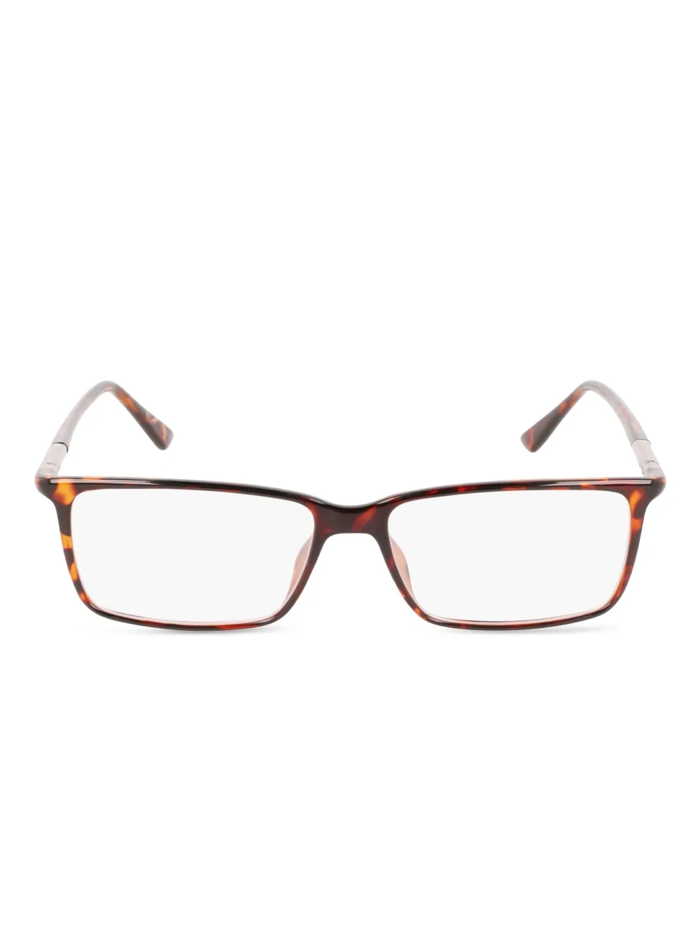 Calvin Klein lentes con armazón rectangular estilo carey | marrón | Image 1