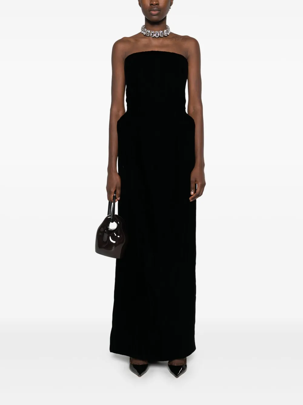Balenciaga Avondjurk met bustier - Zwart