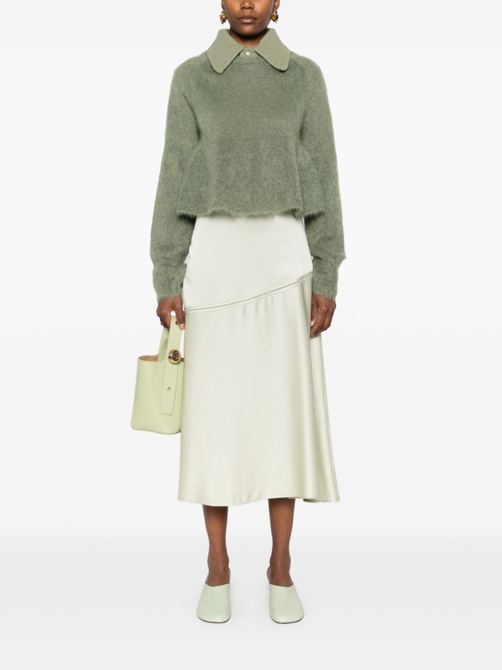 LOEWE spread-collar sweater - Groen