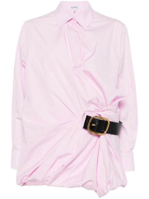 LOEWE belted ruched shirt Women