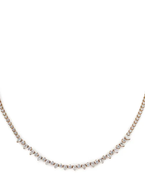Collier Tennsi en or 18ct pavé de diamants - Jewels Aficionado - Modalova