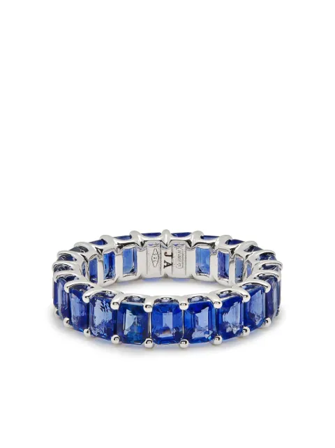 Jewels Aficionado 18kt white gold sapphire eternity ring