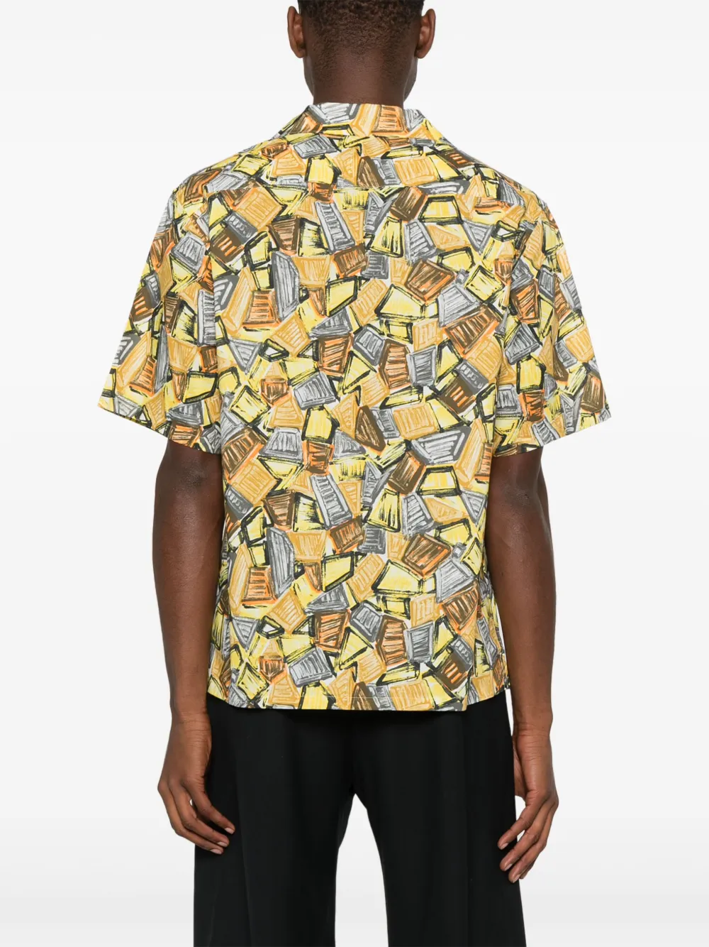 Prada T-shirt met print Geel