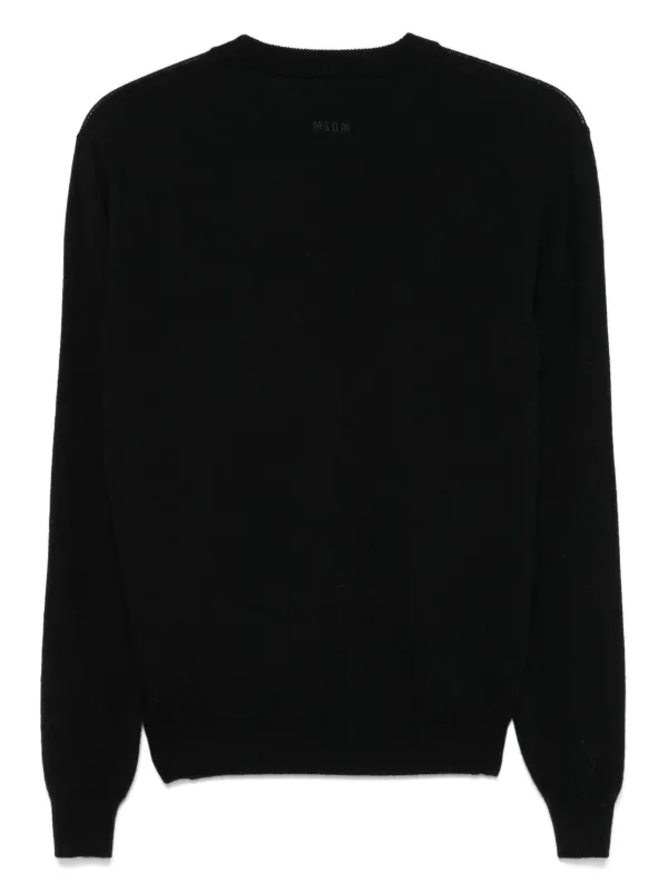 MSGM スワンモチーフ セーター | ブラック | FARFETCH JP