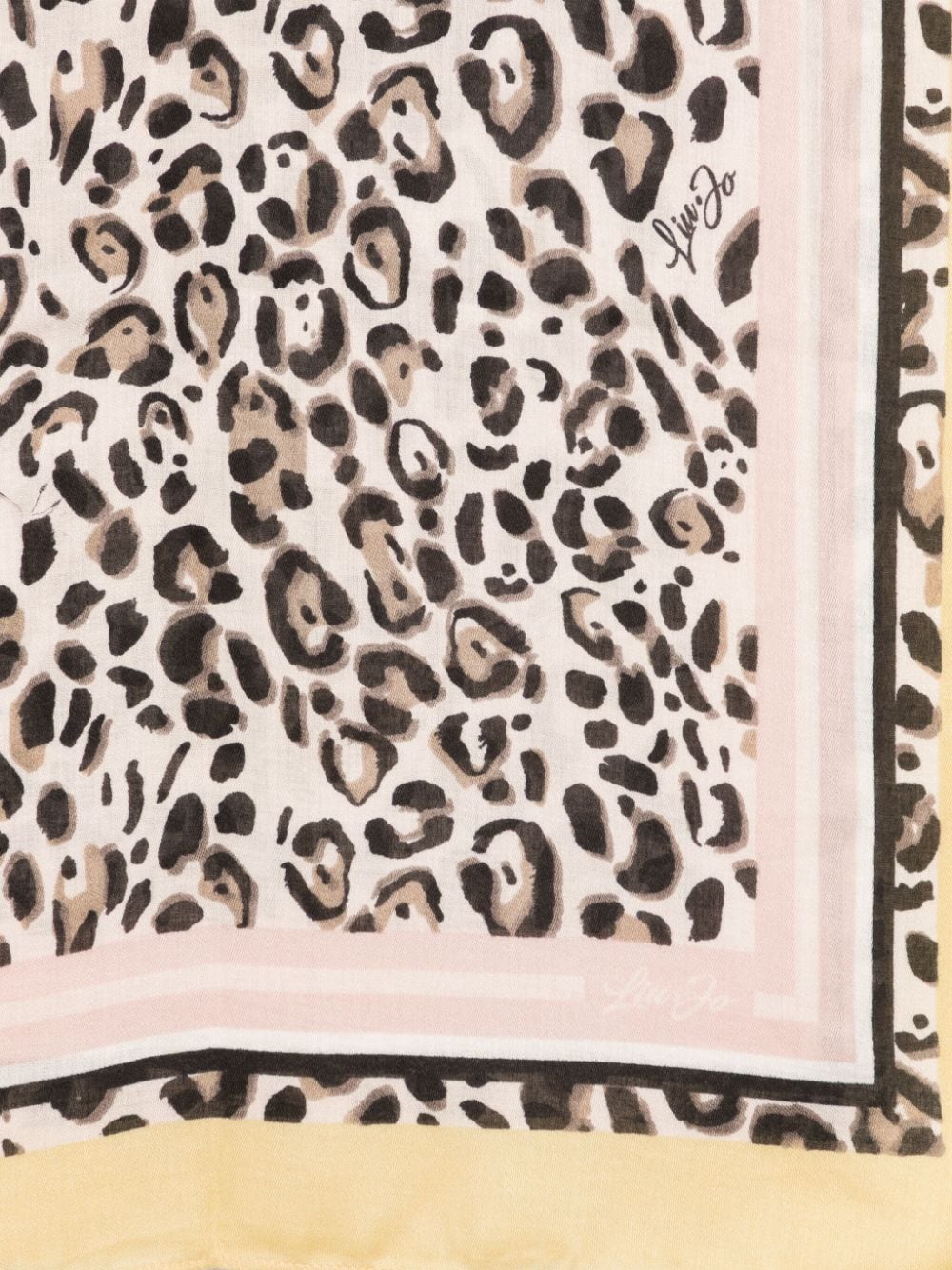 LIU JO leopard-print scarf - Beige