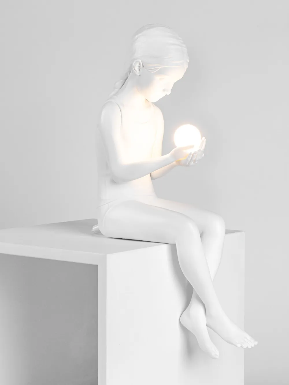 Seletti Inner Glow Small Girl Table Lamp In White