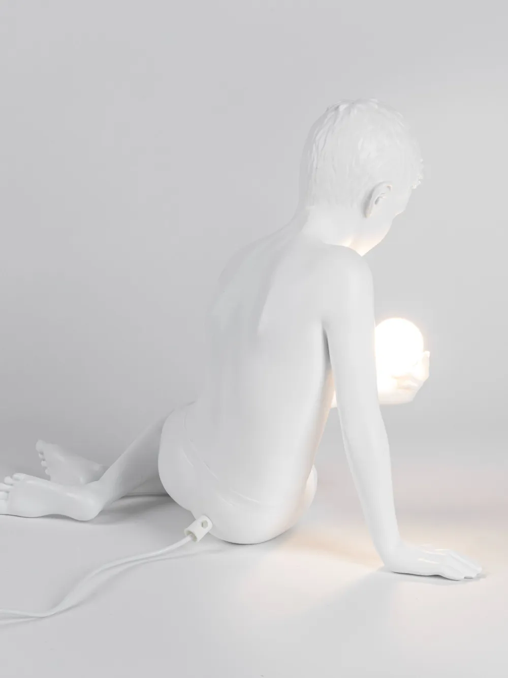 Seletti Inner Glow Small Boy Table Lamp In White