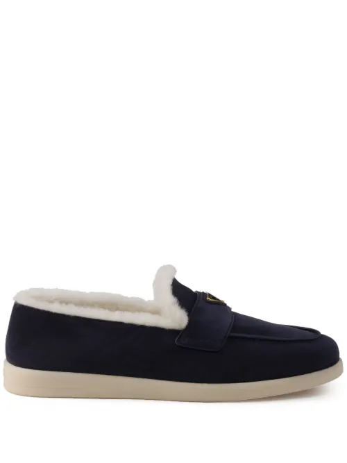Prada mocassins en daim - Bleu - Prada - Modalova