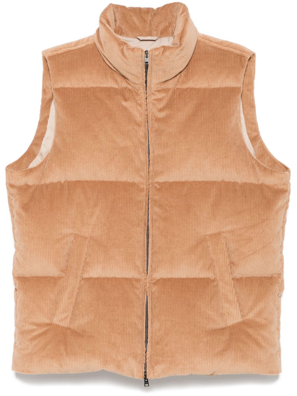 Herno corduroy gilet - Brown