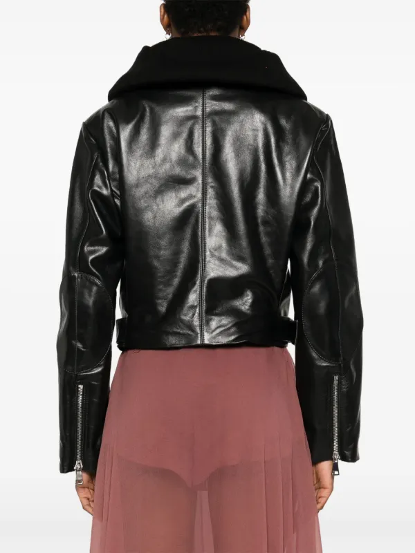 【Victoria Beckham】クロップドレザーバイカージャケット Victoria Beckham】クロップドレザーバイカージャケット