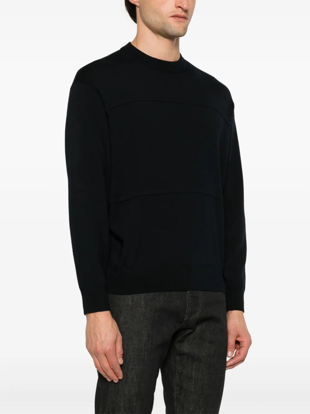 Emporio Armani Trui met vlakken Blauw