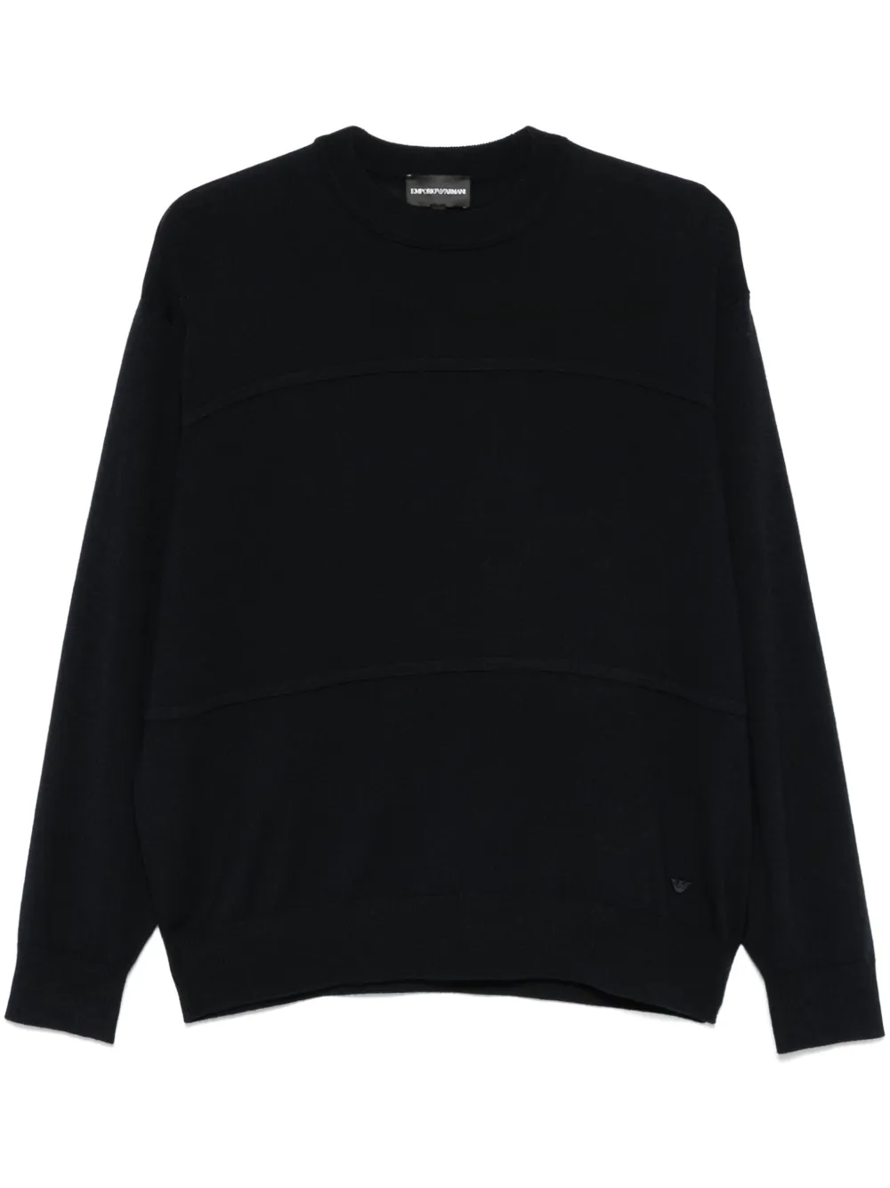 Emporio Armani panelled sweater – Blue