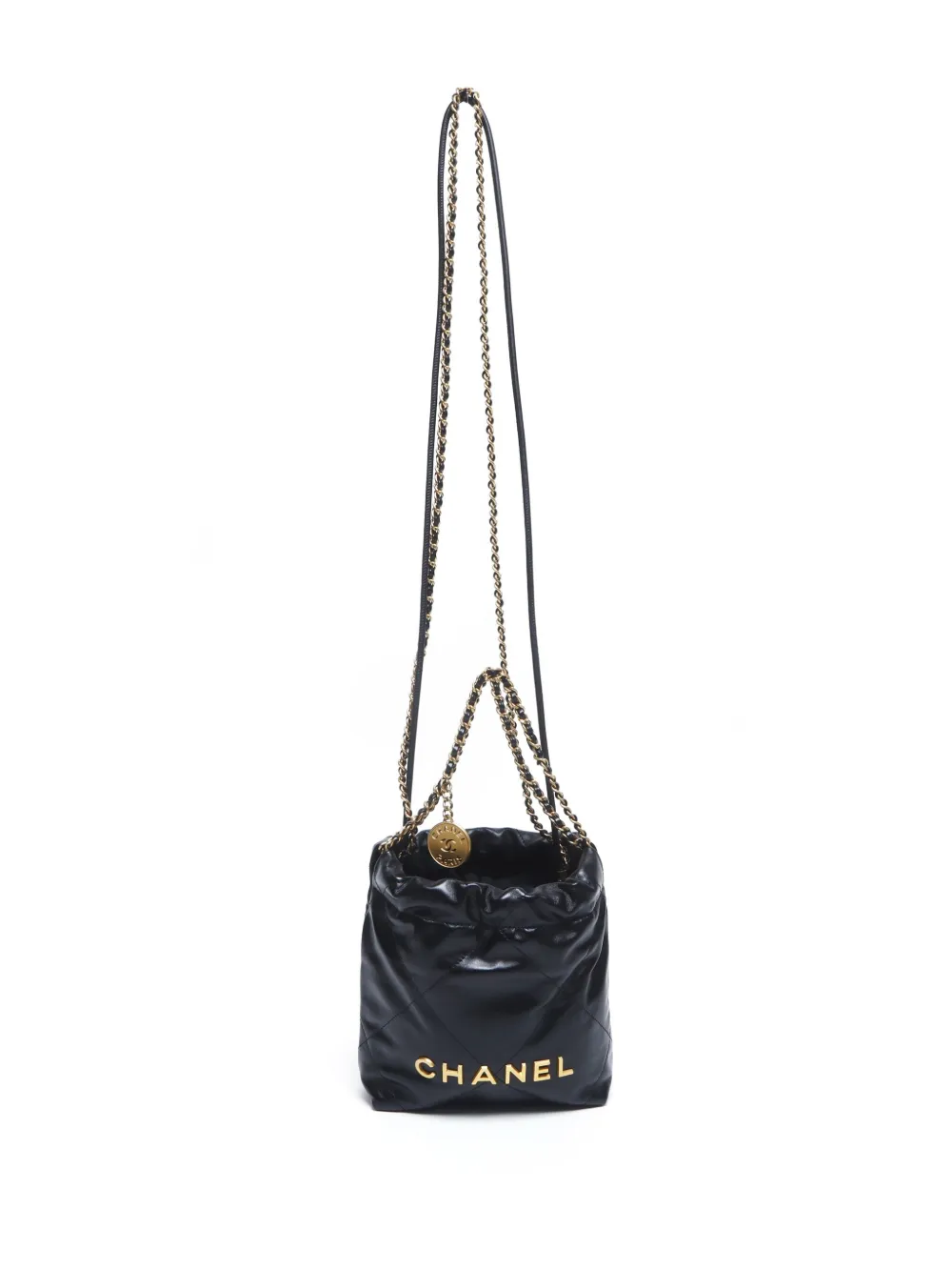 CHANEL Pre-Owned 2022 ミニ 2wayバッグ | ブラック | FARFETCH JP