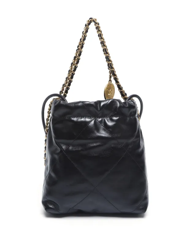 CHANEL Pre Owned 2022 Mini two way Bag Black FARFETCH AU