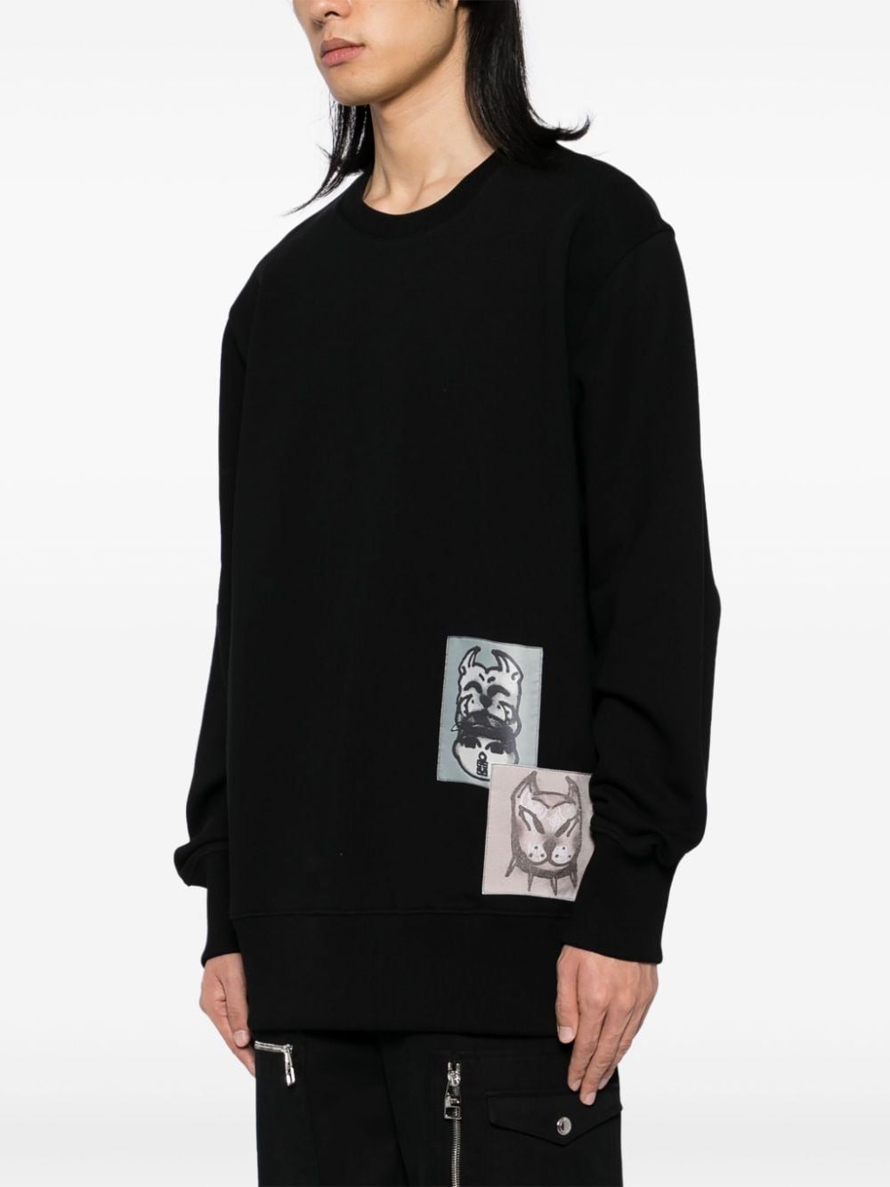 Shop Givenchy Patchwork Hoodie In Black