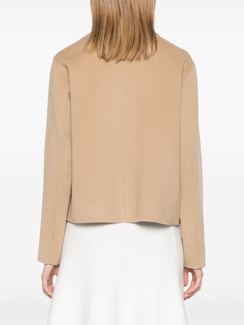 Shop Theory Cropped Jacket In Neutrals